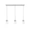 Z-Lite Thayer Pendant, 3-Light, 4.75 In.W x 34 In.L x 7.5 In.H, Brushed Nickel/Clear 742MP-3BN - alternate 4
